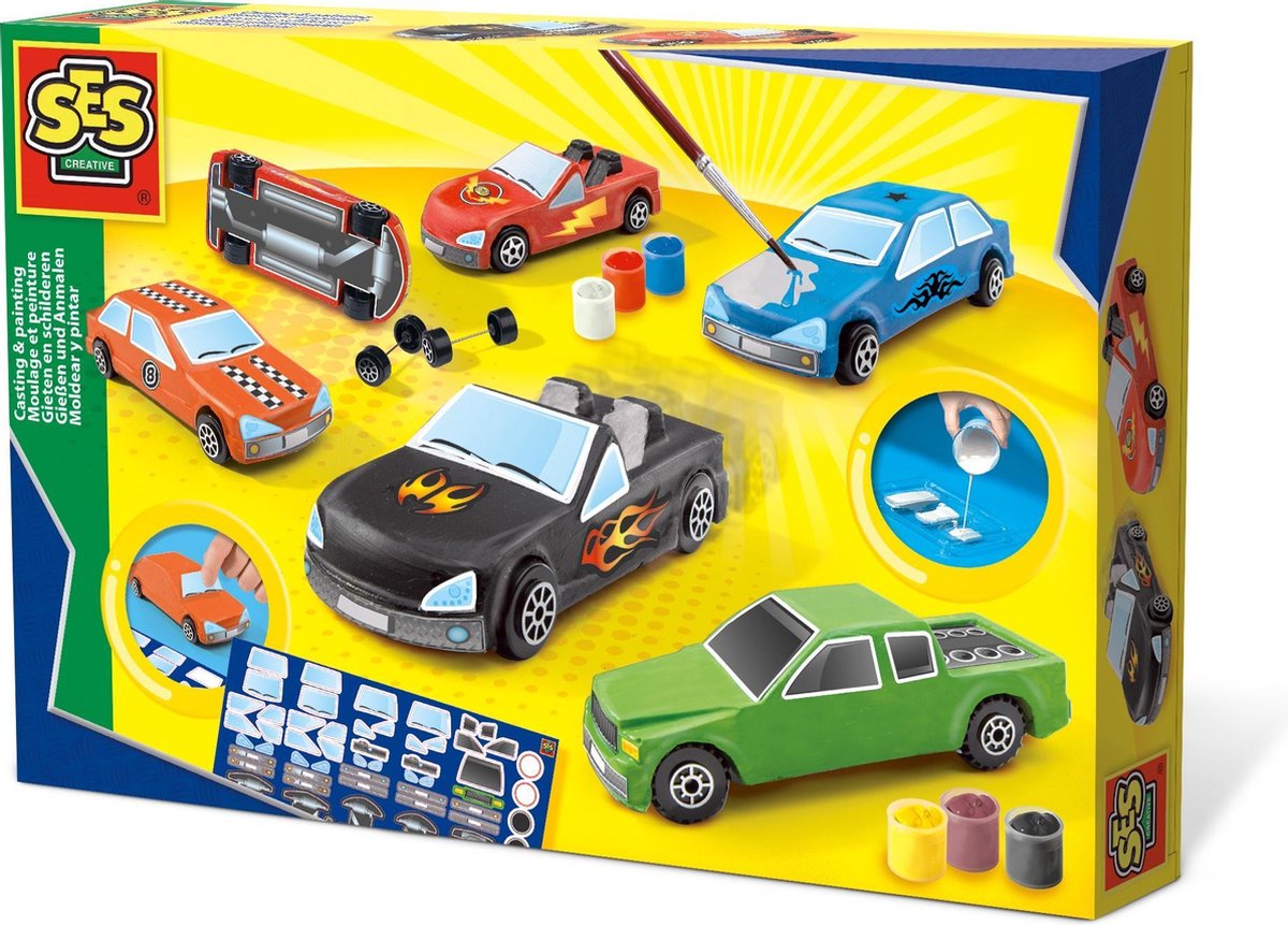 Ses gips gieten en schilderen auto's