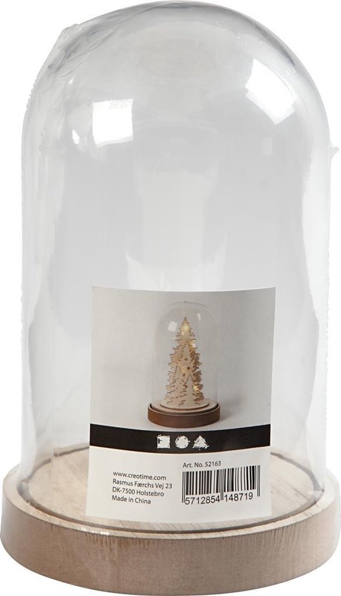 Creotime stolp op houten voet 18cm