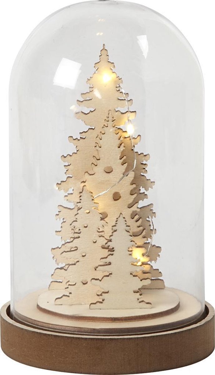 Creotime stolp op houten voet 18cm