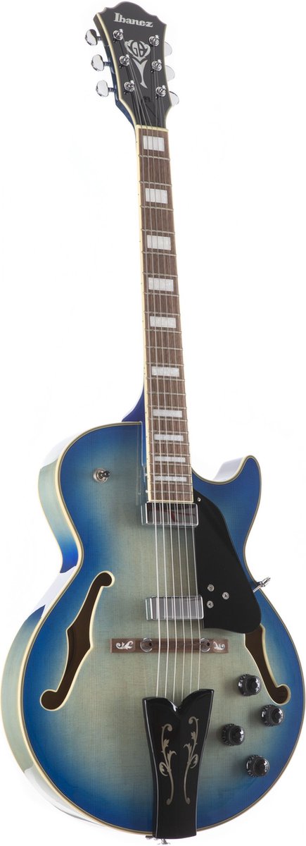 Ibanez George Benson GB10EM-JBB Jet Blue Burst hollowbody