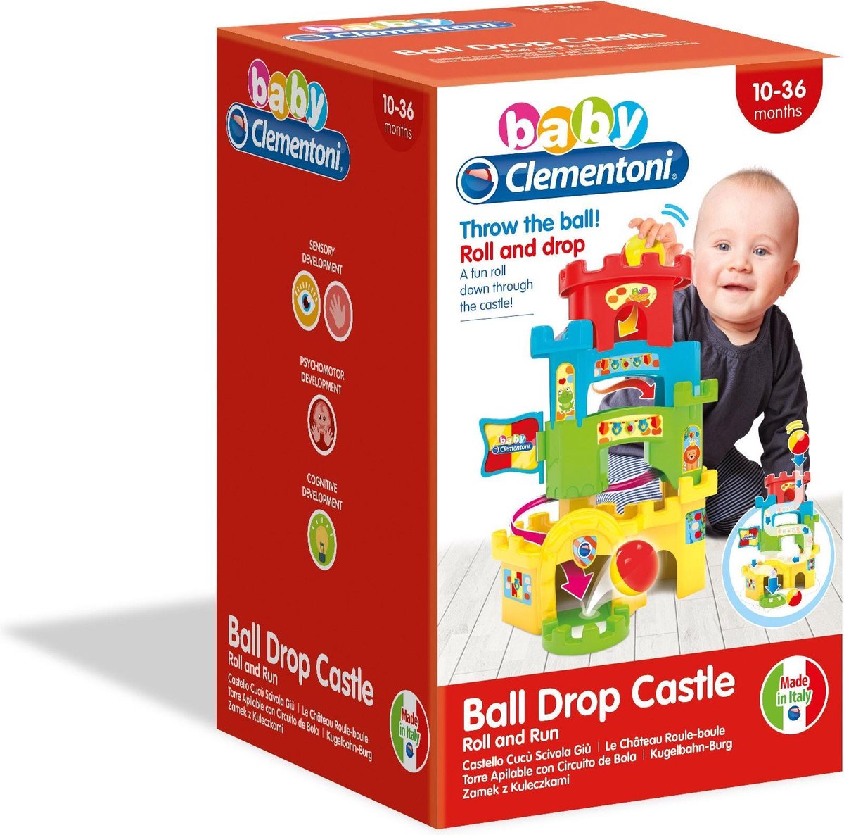 Clementoni ballenbaan Roll and Drop kasteel multicolor