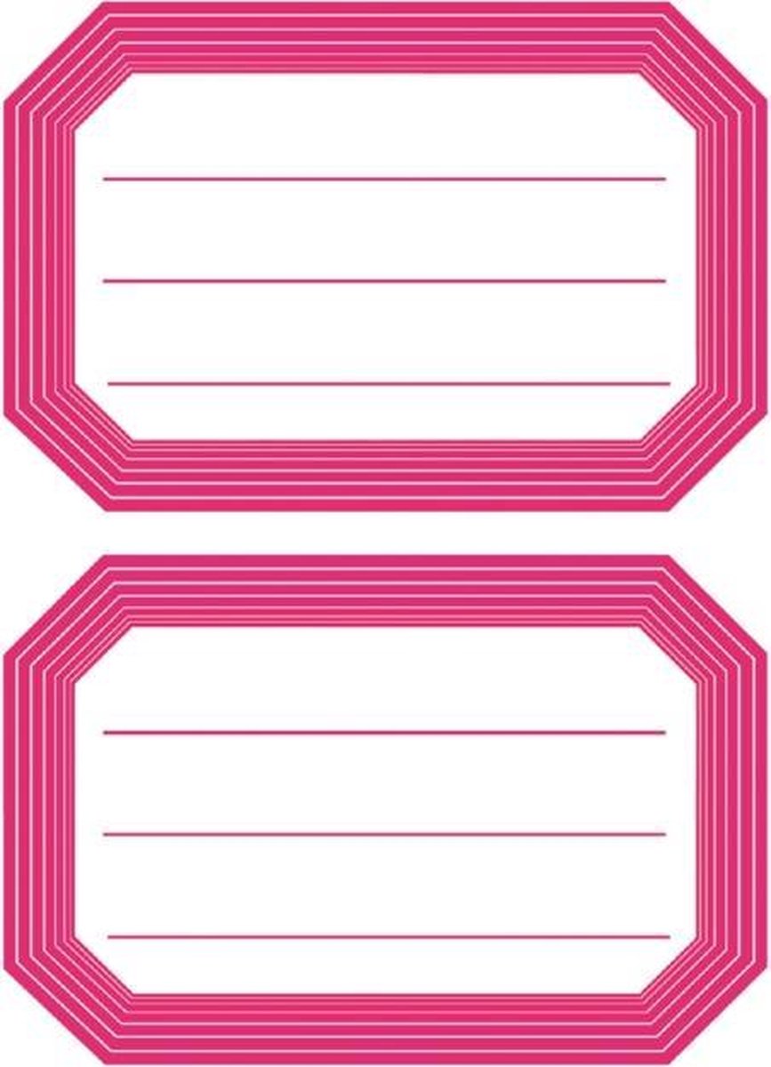 Haza Original etiketten schrift 12 stuks 55 x 82 mm - Rood