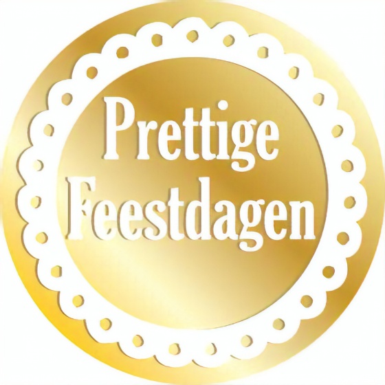 Haza Original etiketten &apos;&apos;Prettige Feestdagen&apos;&apos; 1000 stuks - Goud