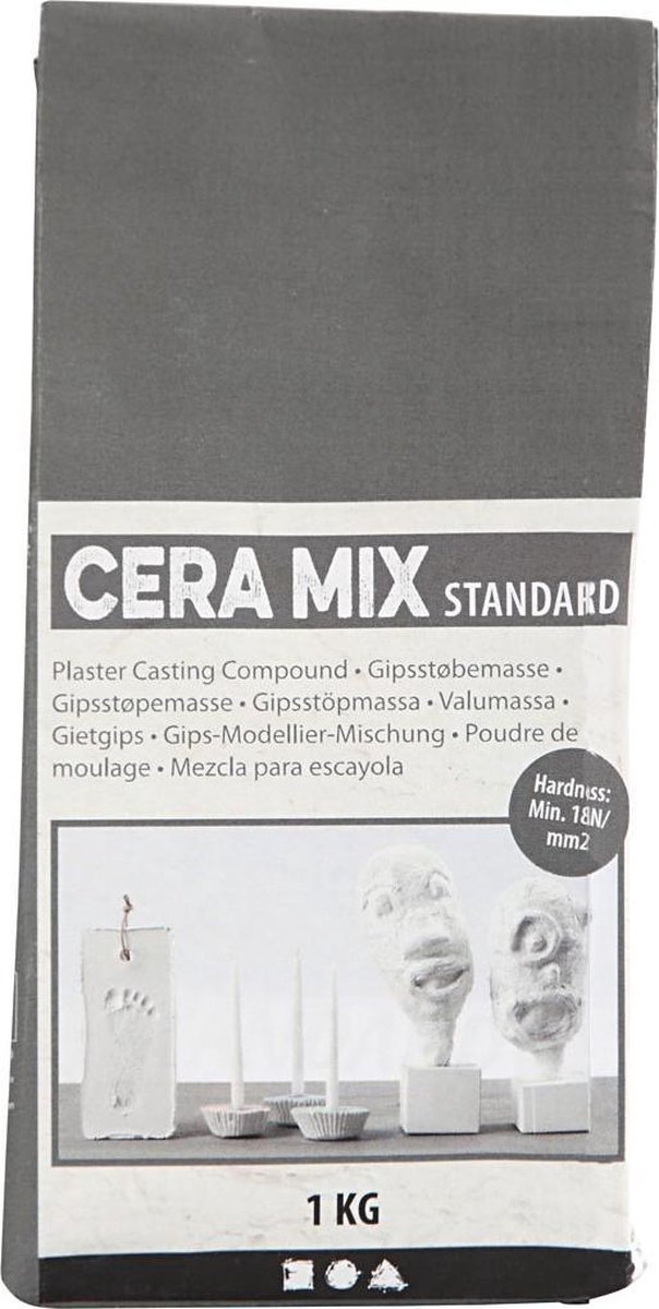 Cera-Mix Cera Mix gipsgietmix standaard 1 kg licht - Grijs