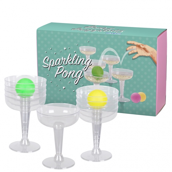 Boland drankspel Sparkling Pong unisex 2 delig