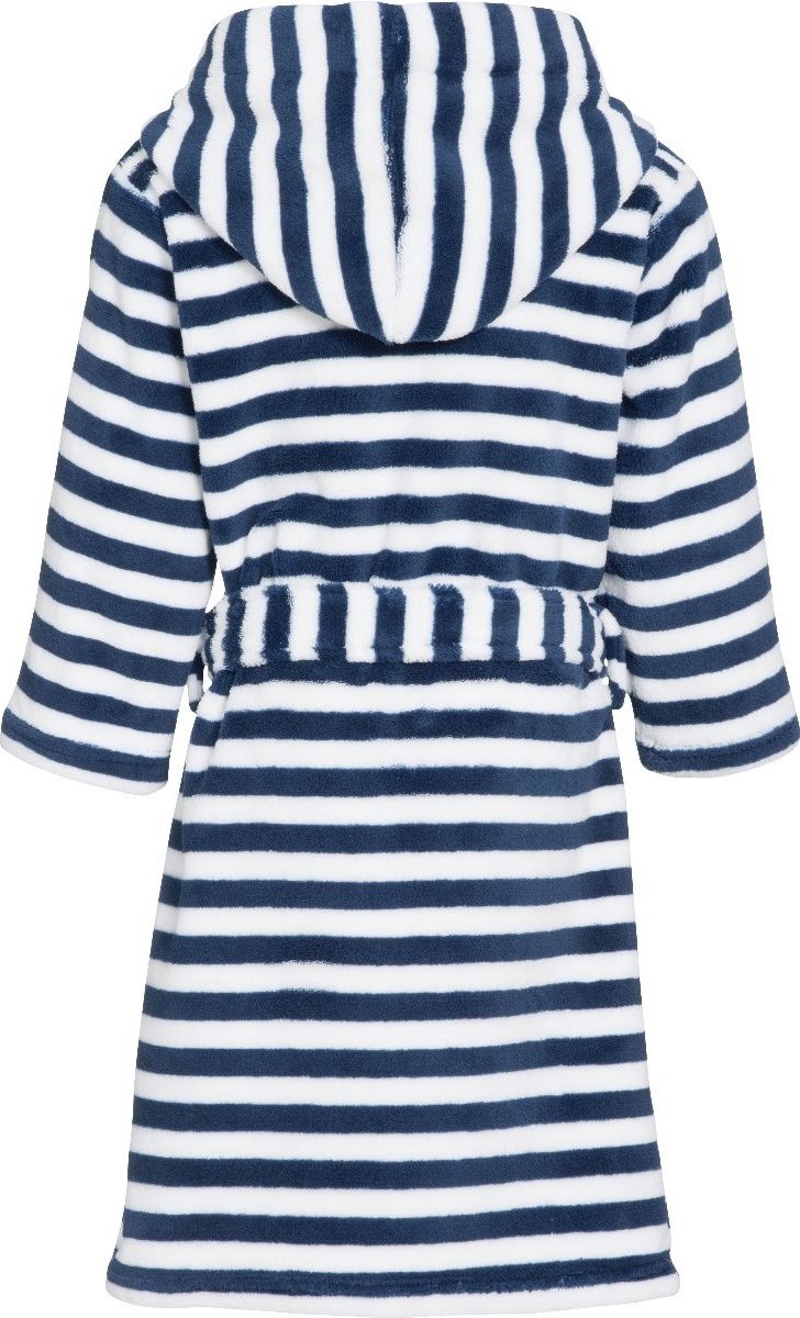 Playshoes badjas gestreept junior/wit maat 86/92 - Blauw