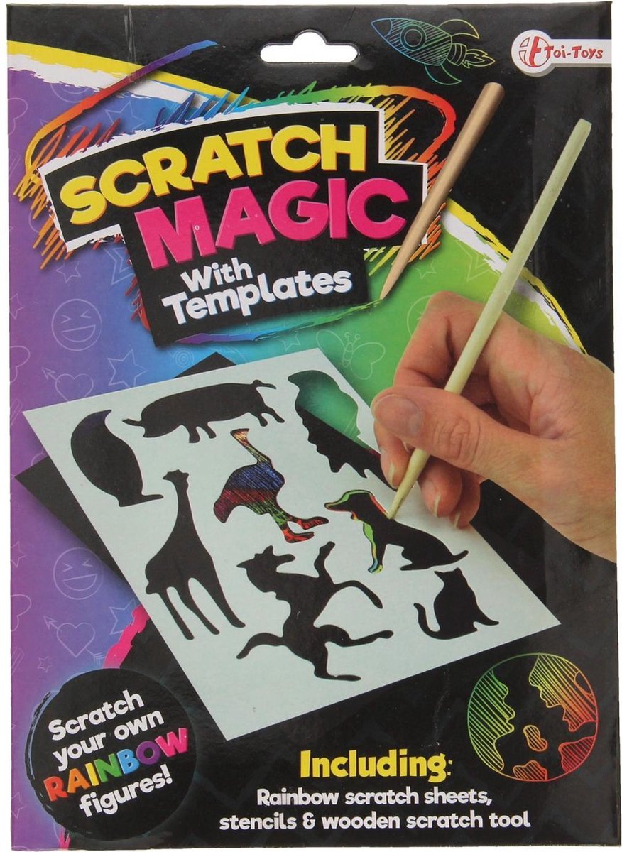 Toi-Toys Toi Toys magische krasset dieren regenboog