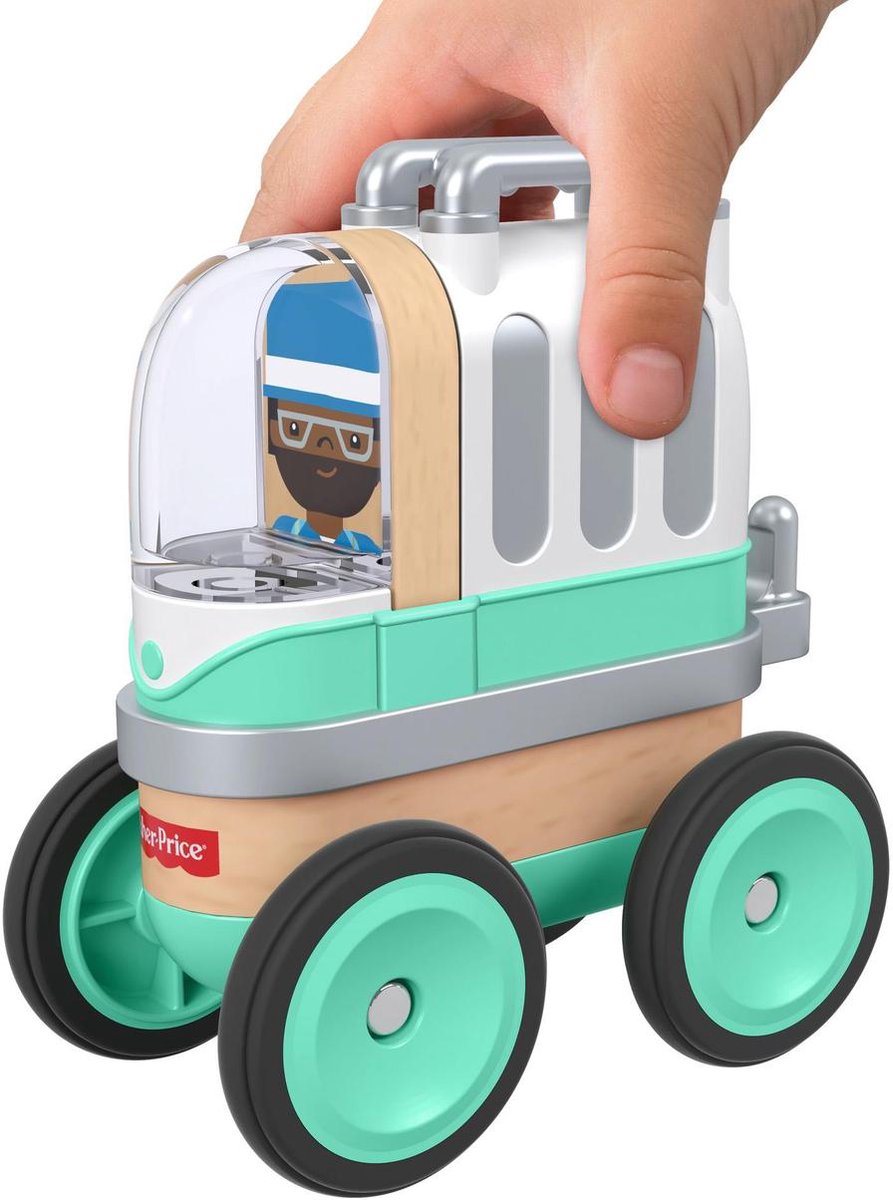 Fisher Price Wonder Makers camper 9 cm mint 4 delig - Groen