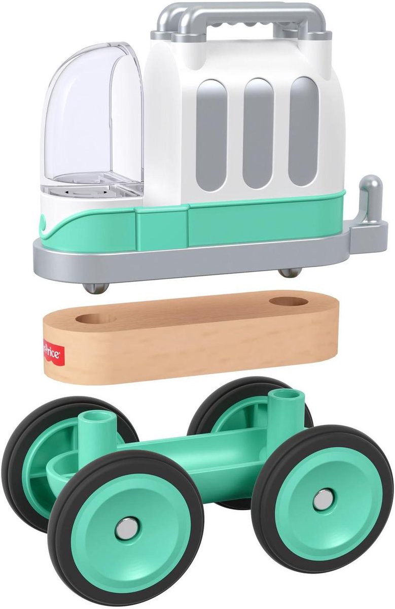 Fisher Price Wonder Makers camper 9 cm mint 4 delig - Groen