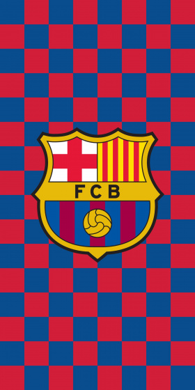 Carbotex strandlaken FC Barcelona 70 x 140 cm katoen rood/ - Blauw