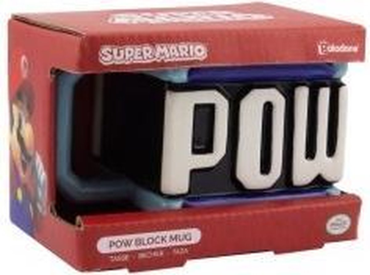 Paladone mok Super Mario: Pow blok 13 cm keramiek 300 ml - Blauw