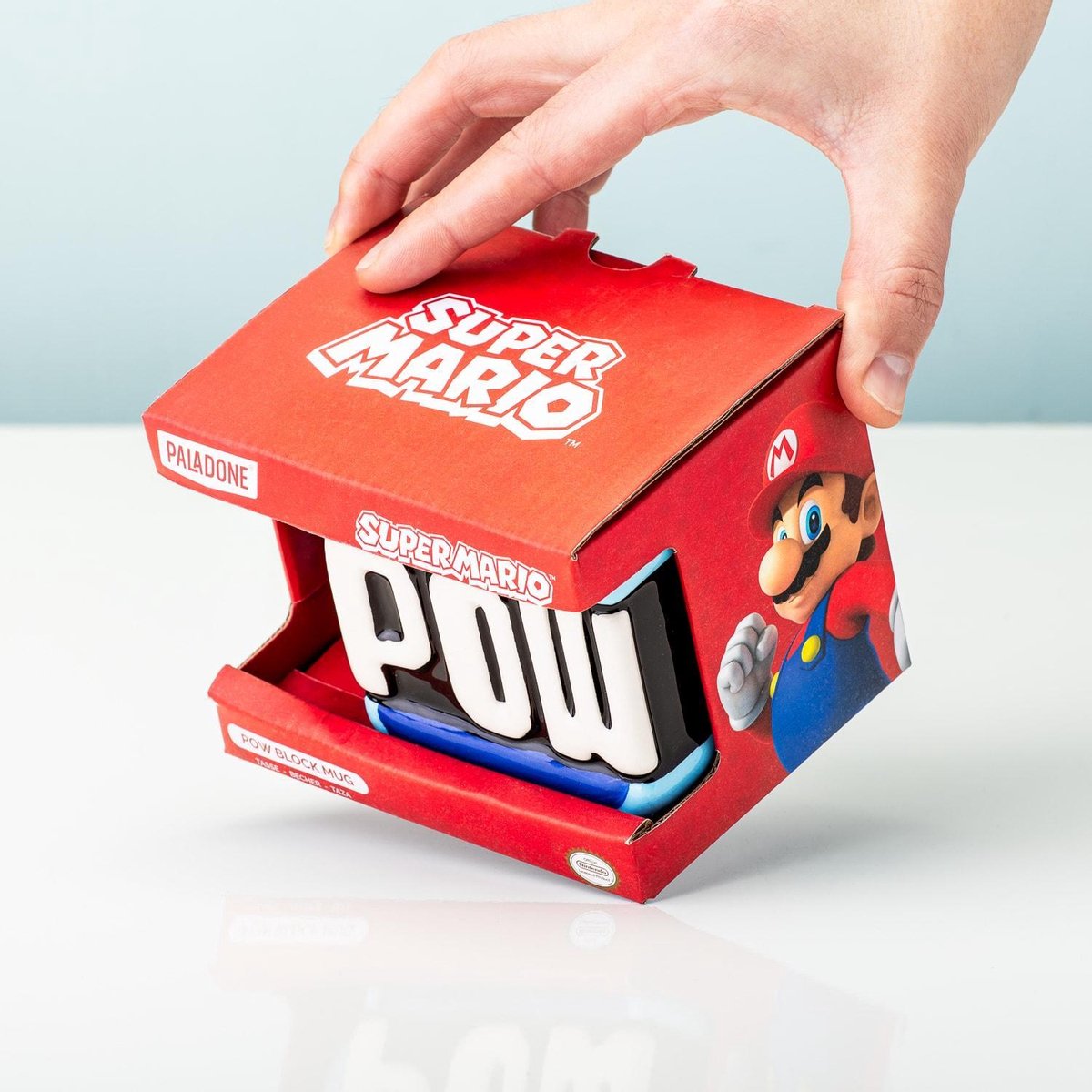 Paladone mok Super Mario: Pow blok 13 cm keramiek 300 ml - Blauw