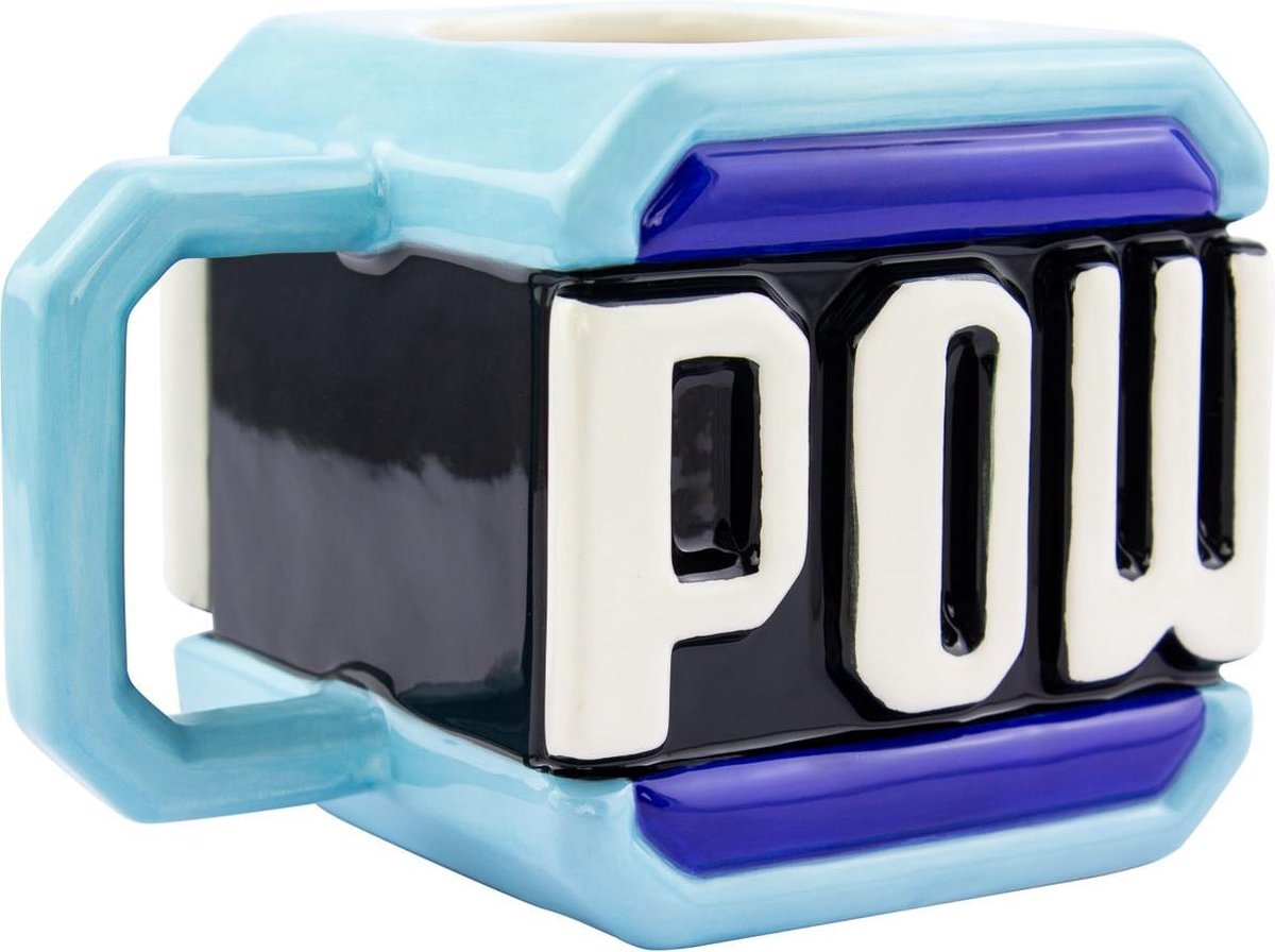 Paladone mok Super Mario: Pow blok 13 cm keramiek 300 ml - Blauw