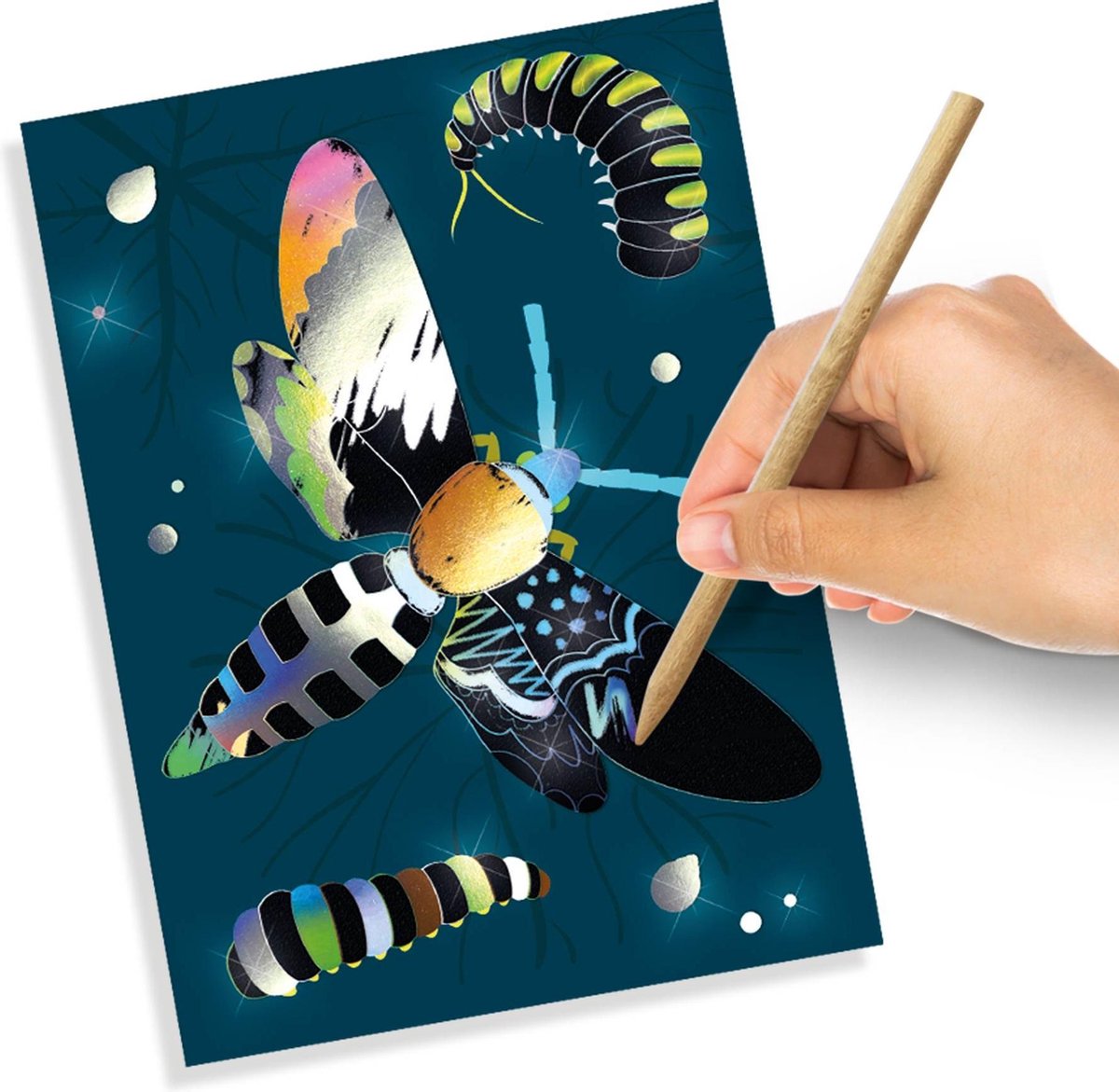 Ses krasvellen holografische insecten junior 7 delig