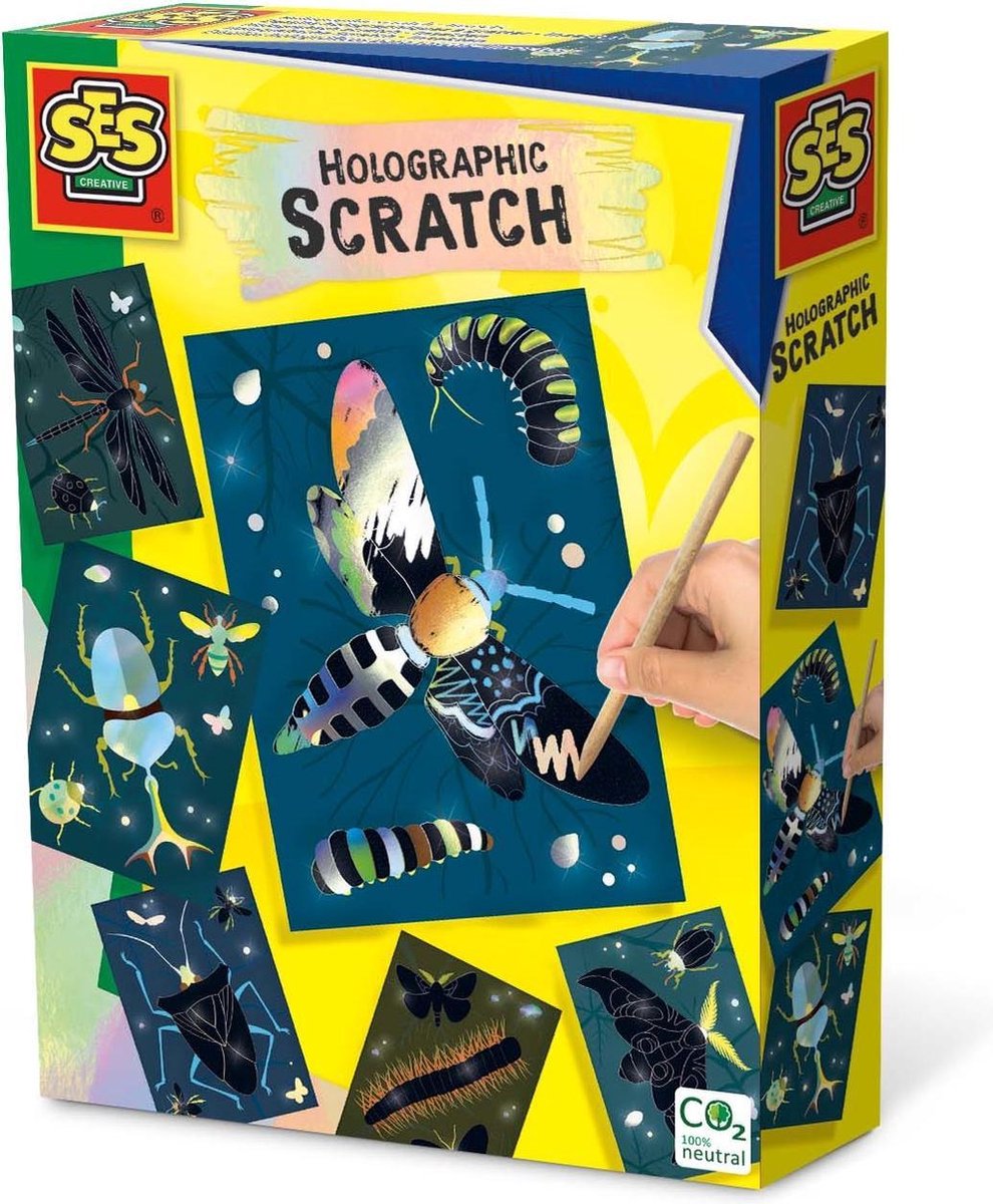 Ses krasvellen holografische insecten junior 7 delig