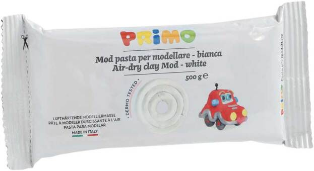 Primo boetseerklei 500 gram junior - Wit