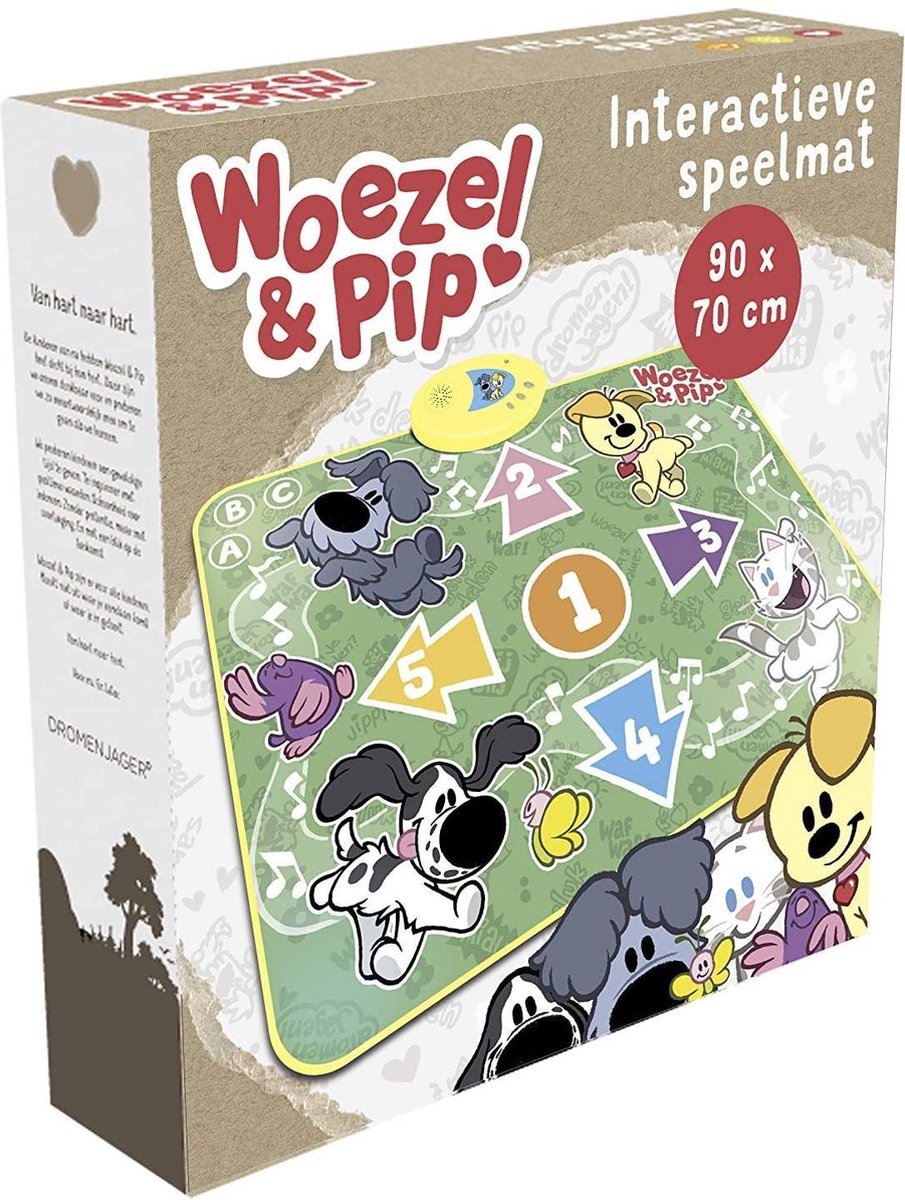 Studio 100 speelmat interactief Woezel & Pip junior 37 cm - Groen