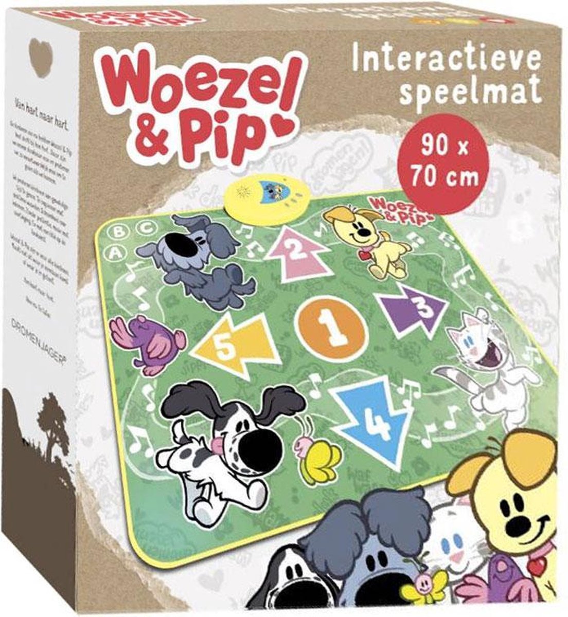 Studio 100 speelmat interactief Woezel & Pip junior 37 cm - Groen