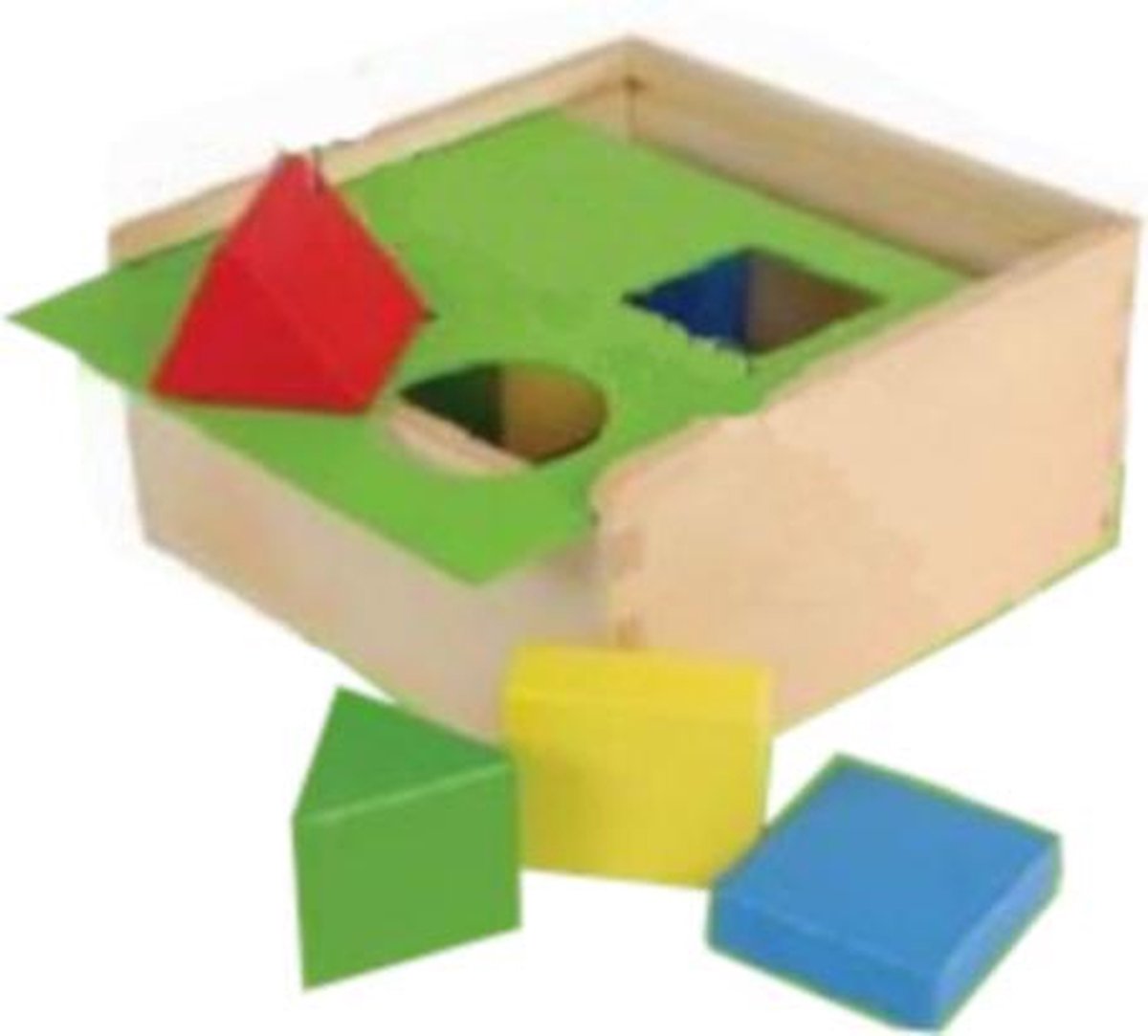 Big tree vormenstoof junior 18 x 10 cm hout 10 delig - Groen