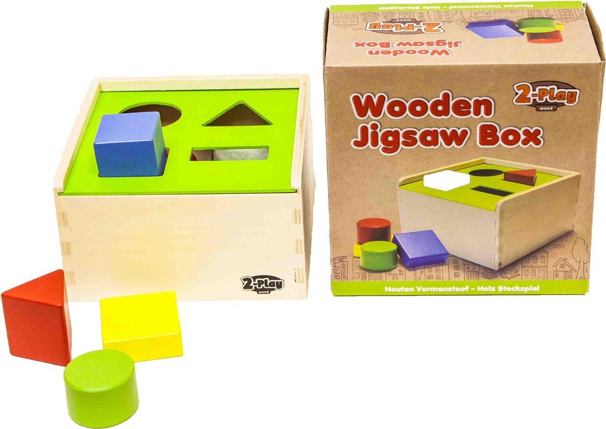 Big tree vormenstoof junior 18 x 10 cm hout 10 delig - Groen