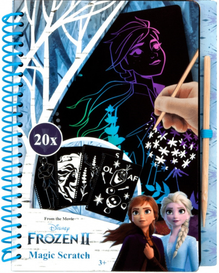 Frozen kraskaarten meisjes 21 cm karton 20 stuks - Zwart