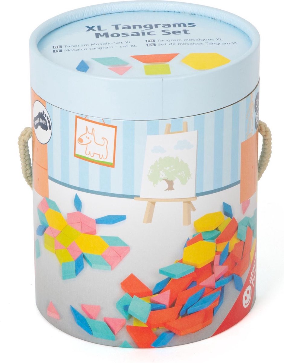 Small Foot mozaïekset tangram blokken hout 250 delig
