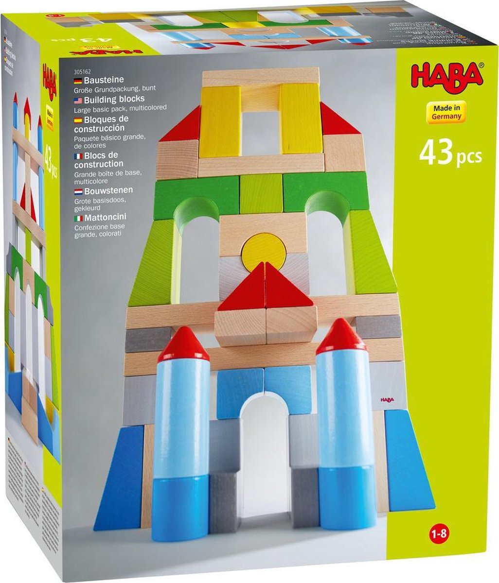 HABA bouwstenen junior hout 43 blokken