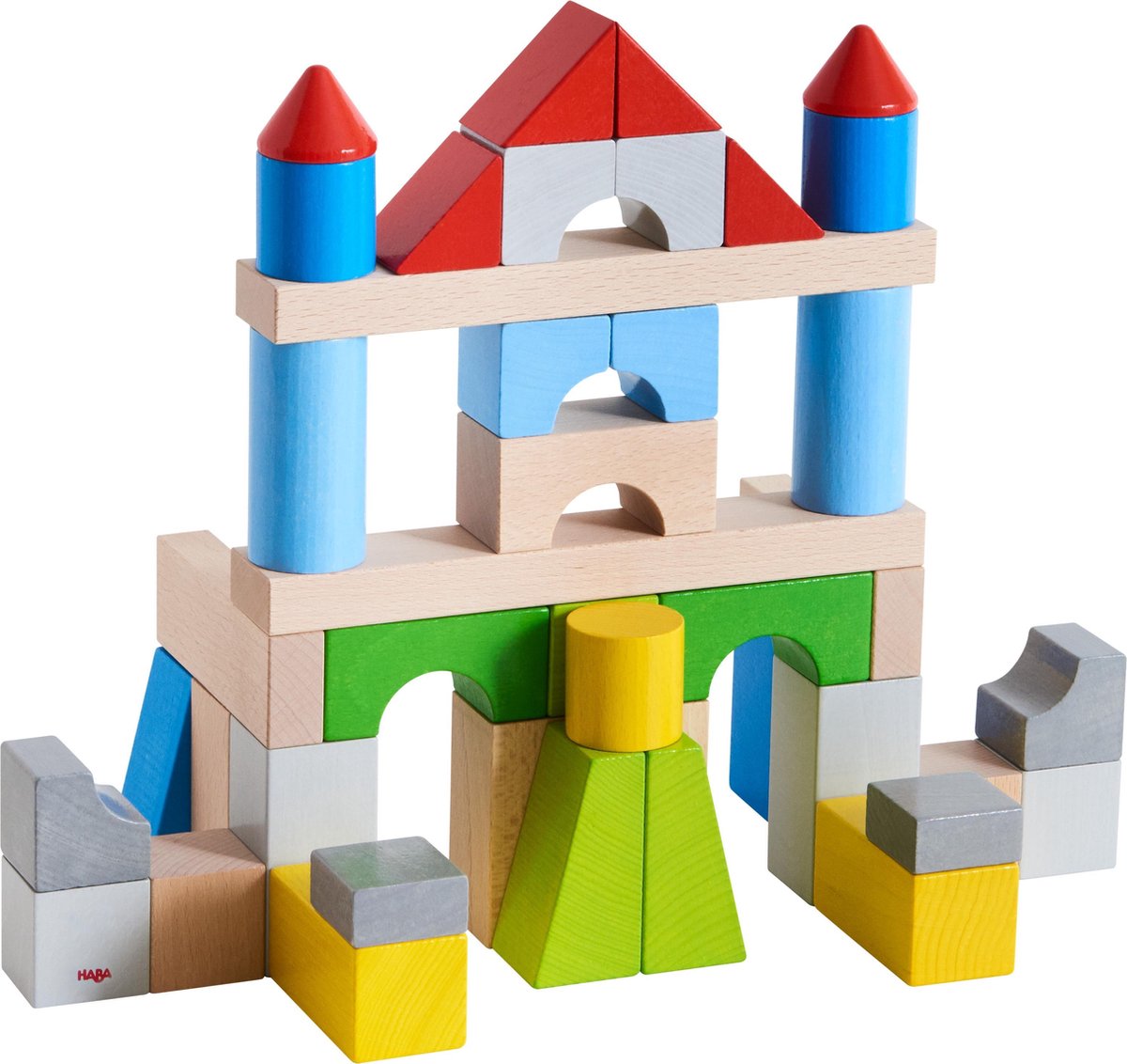 HABA bouwstenen junior hout 43 blokken