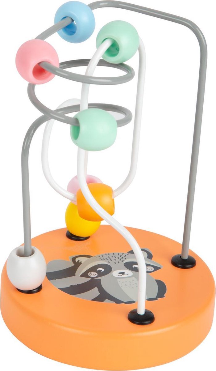 Small Foot kralenframe wasbeer junior 13 cm hout/staal - Oranje