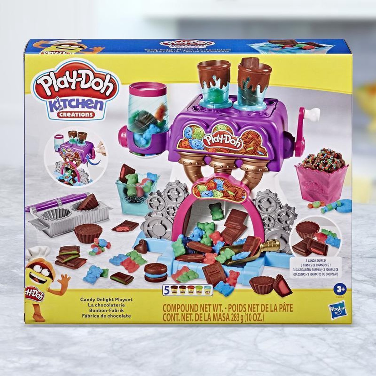 Hasbro Play Doh kleiset Candy Delight junior roze/blauw 13 delig