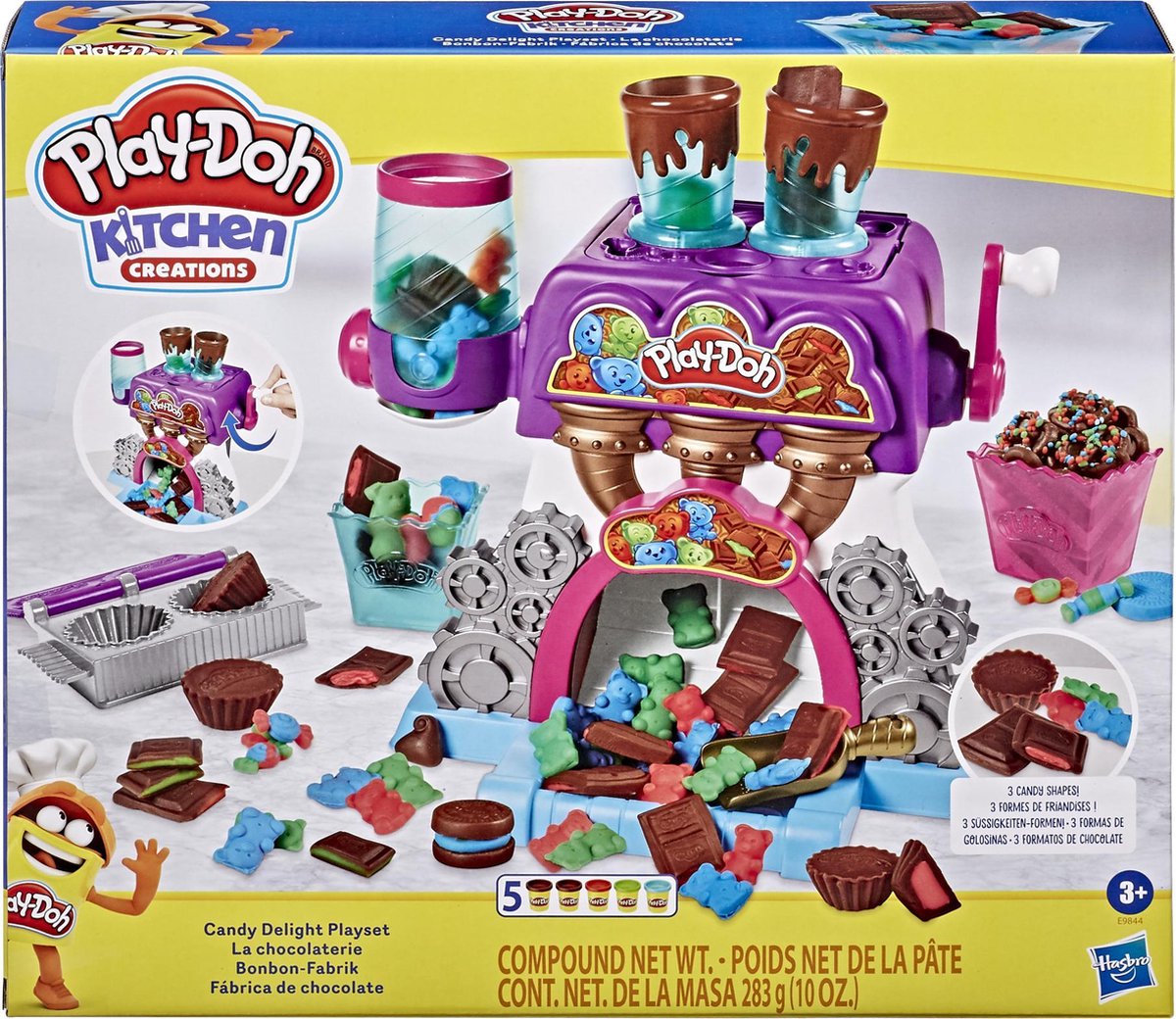 Hasbro Play Doh kleiset Candy Delight junior roze/blauw 13 delig