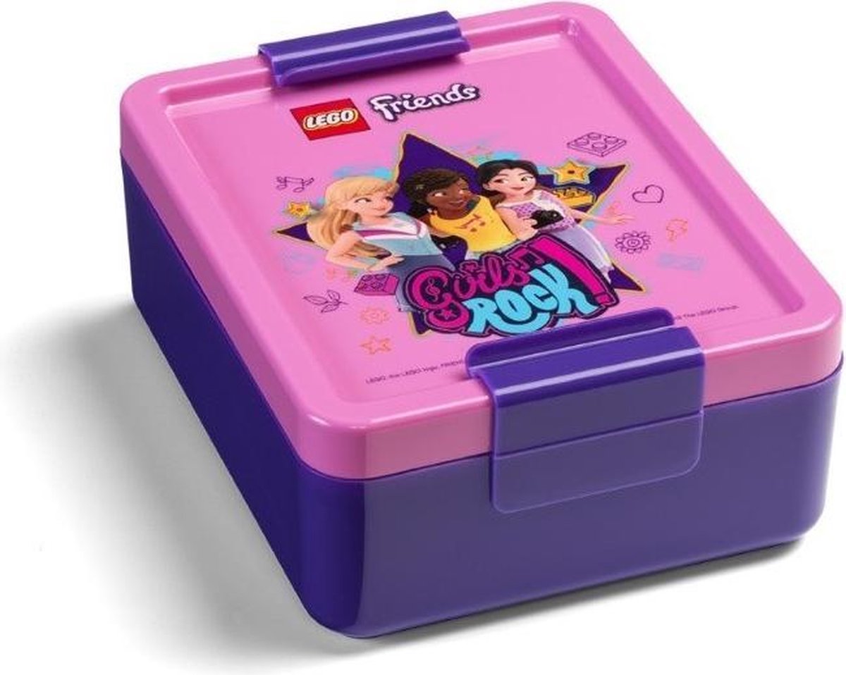 Lego broodtrommel Friends meisjes 17 x 14 x 7 cm/roze - Paars