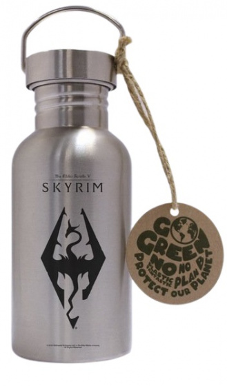 GB Eye drinkbeker Skyrim Dragon Symbol RVS 500 ml zilver - Silver