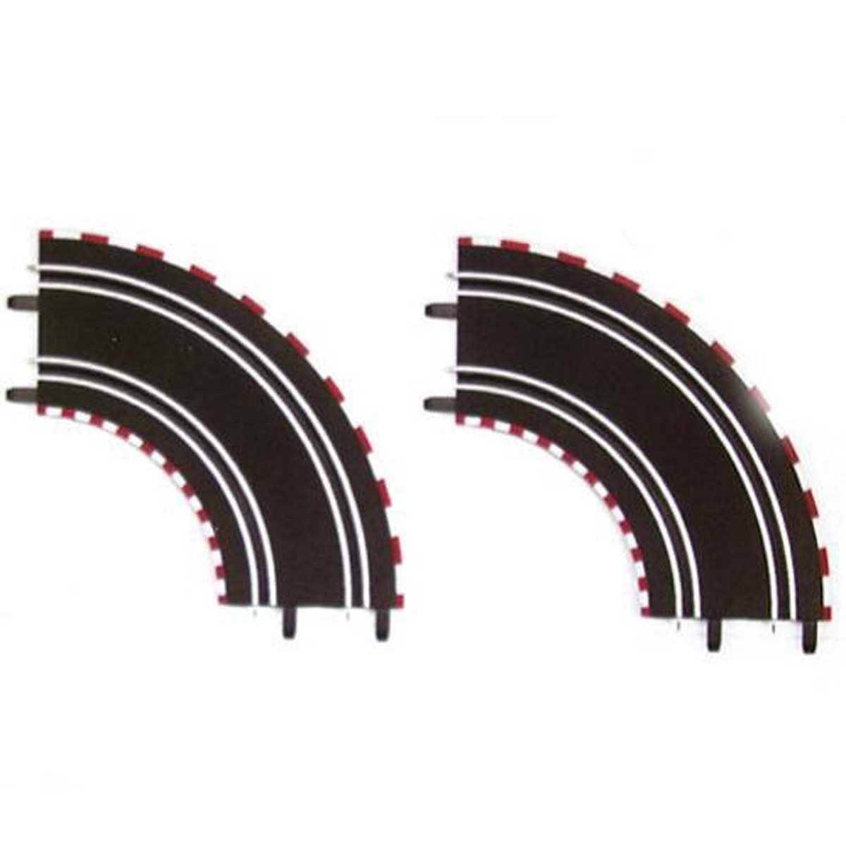 Carrera Go Bocht baanstuk 1/90 graden 2 stuks - Zwart