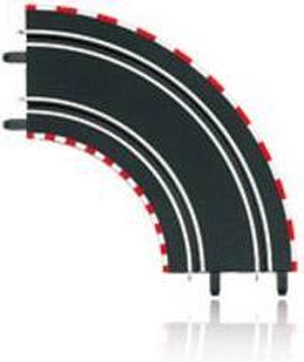 Carrera Go Bocht baanstuk 1/90 graden 2 stuks - Zwart