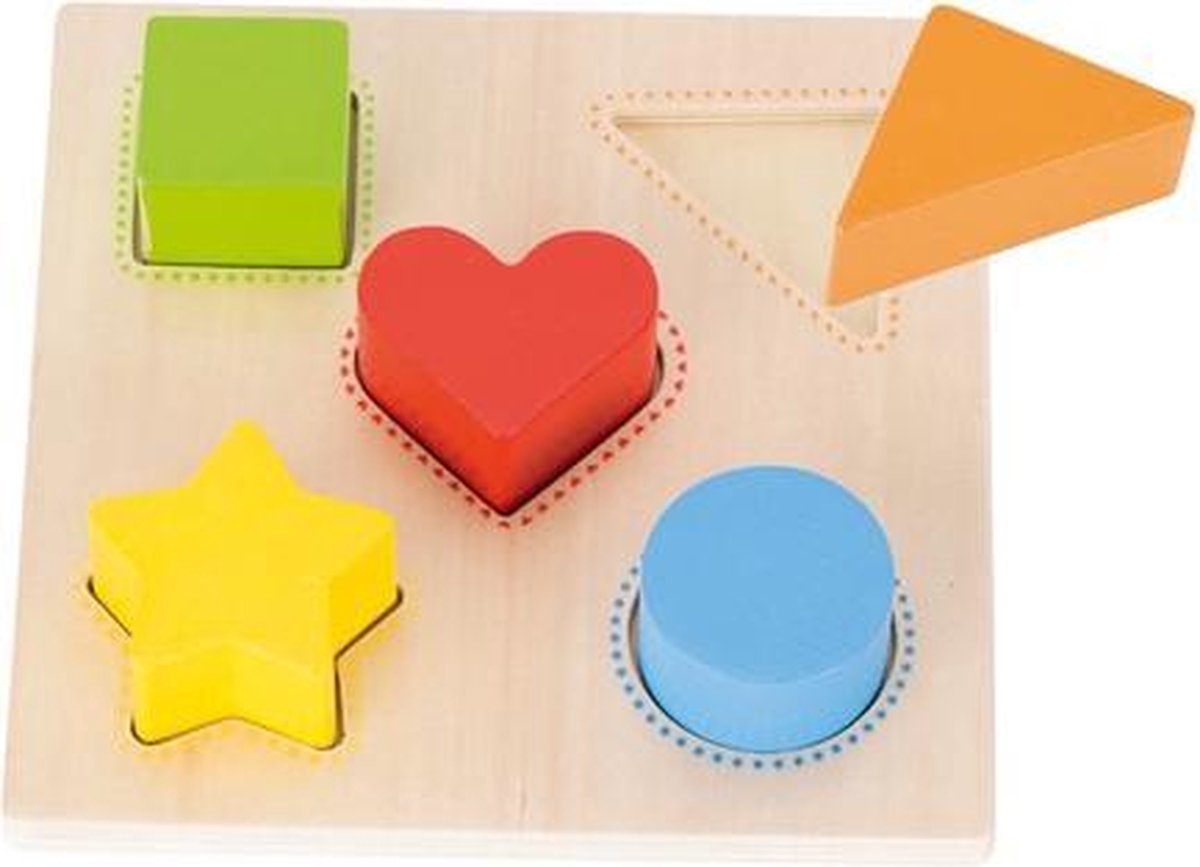 Goki vormensorteerder hout 14,5 x 14,5 cm