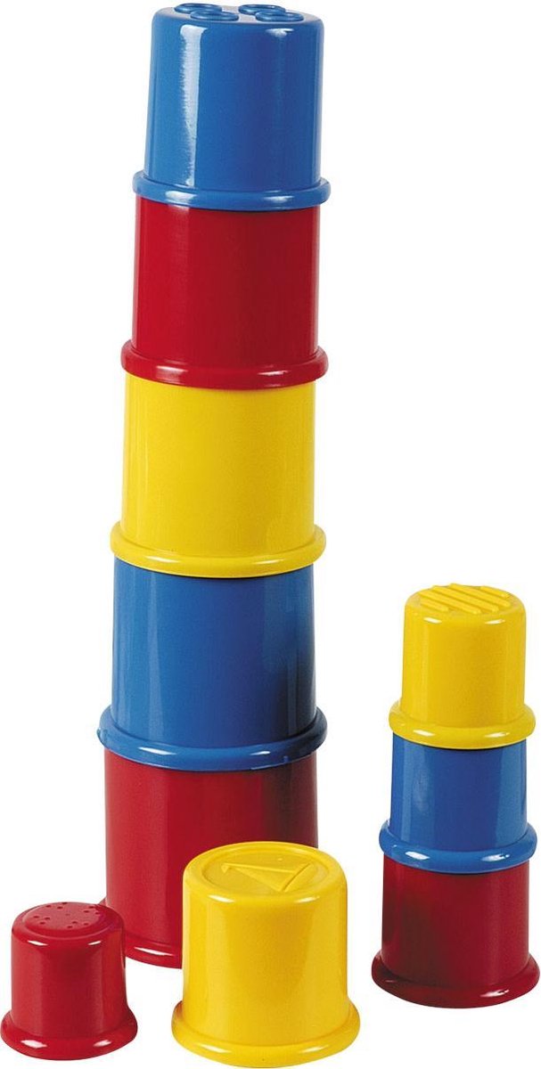 Johntoy stapelbekers Happy World 10 stuks