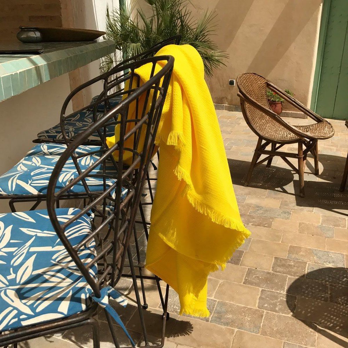 Ekobo strandlaken Go organisch katoen 200x100 cm zalmroze - Rood