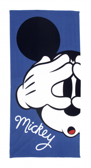 Arditex strandlaken Mickey junior 70 x 140 cm microfiber - Blauw