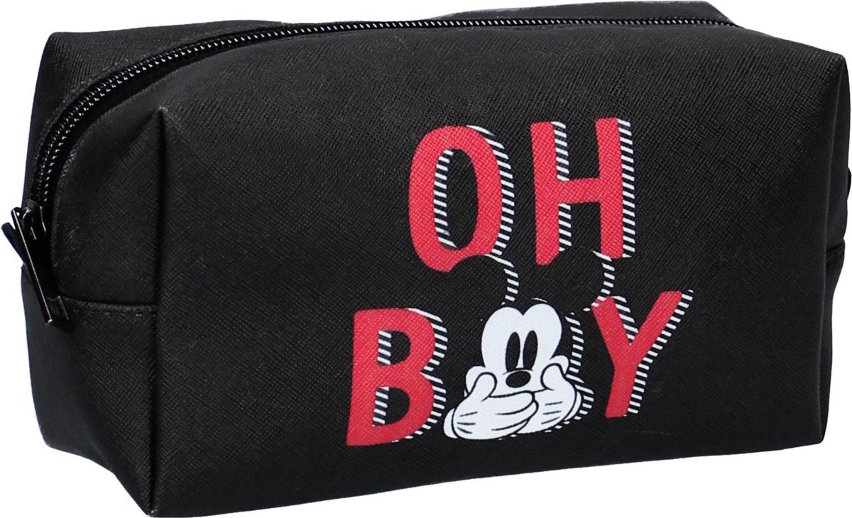 Disney make up tasje Mickey Mouse 18 x 10 cm polyester - Zwart