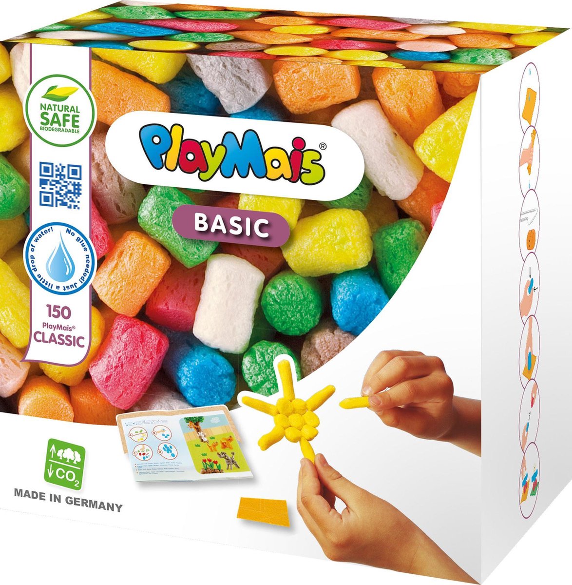 Playmais knutselset basis junior 14,5 cm plantaardig 150 stuks
