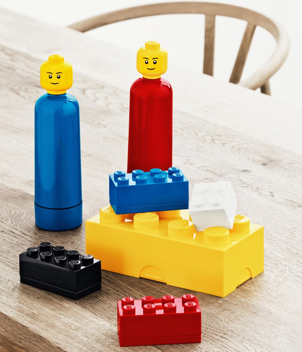 Lego broodtrommel Brick 8 junior 20 x 10 x 7,5 cm PP - Zwart