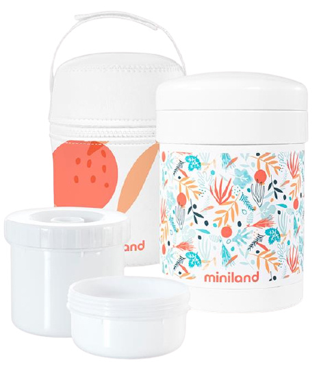 Miniland voedselcontainer Mediterraans 700 ml 4 delig - Oranje