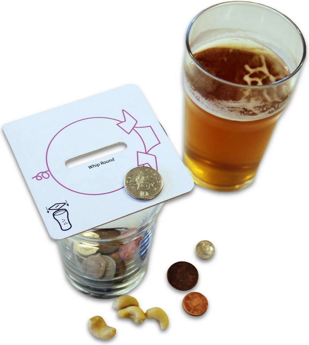 Suck UK bierviltspel 9,2 cm karton wit/zwart 30 delig