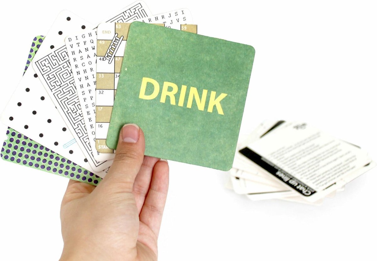 Suck UK bierviltspel 9,2 cm karton wit/zwart 30 delig