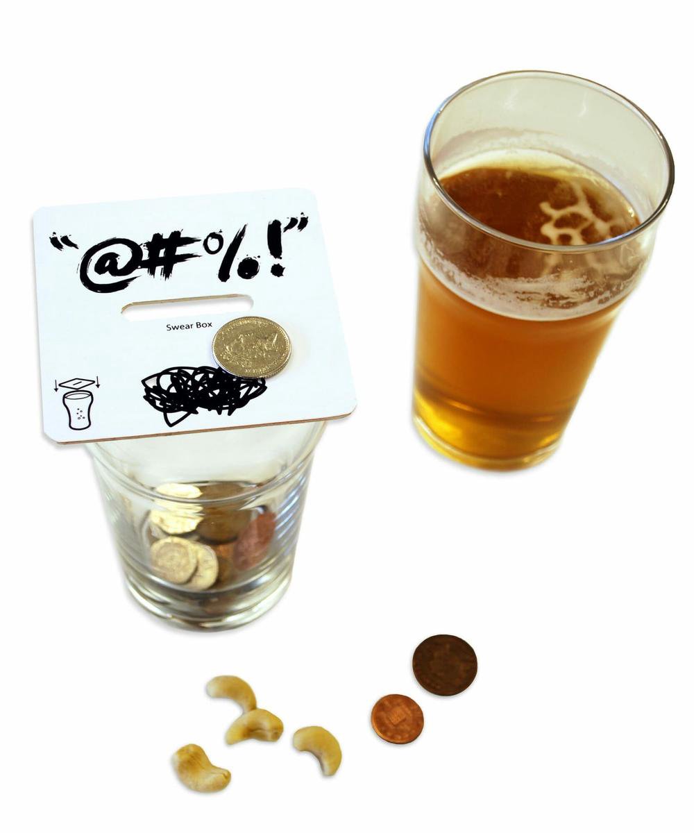 Suck UK bierviltspel 9,2 cm karton wit/zwart 30 delig