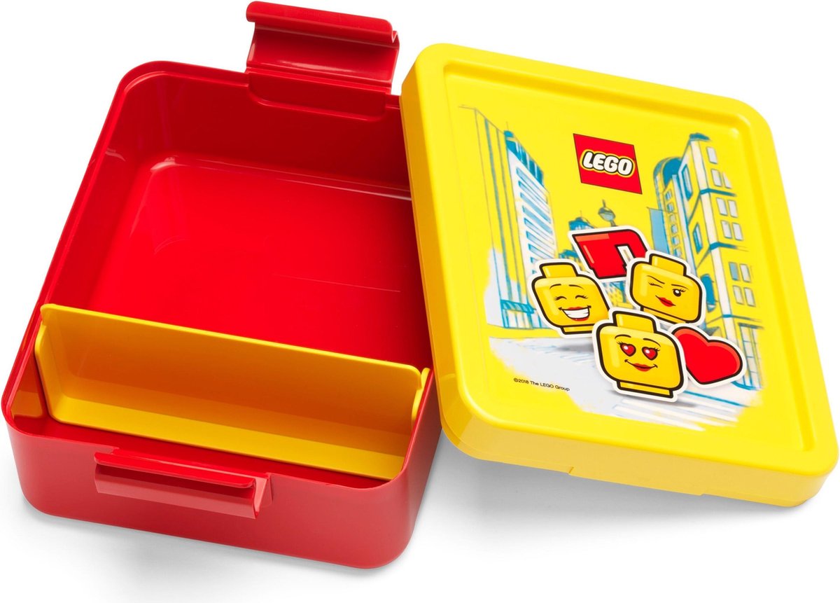 Lego lunchset Iconic junior 17 x 13,5 cm pp rood/geel 2 delig