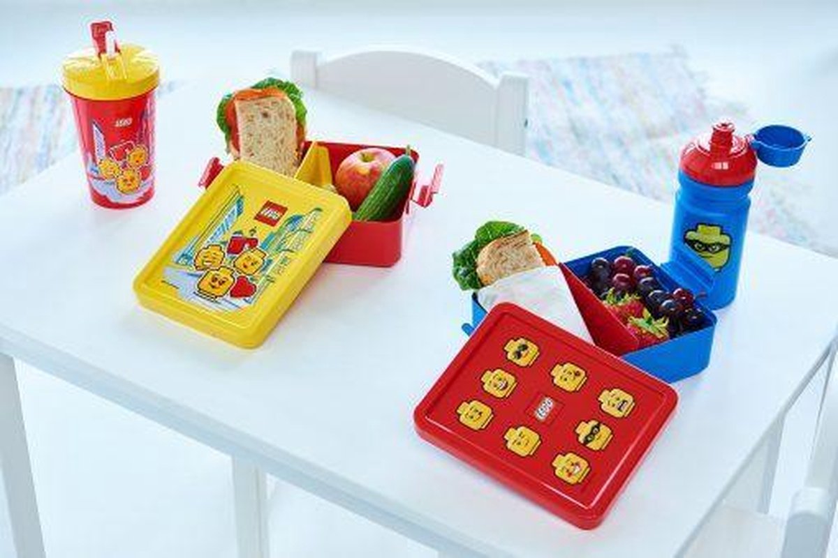 Lego lunchset Iconic junior 17 x 13,5 cm pp rood/geel 2 delig