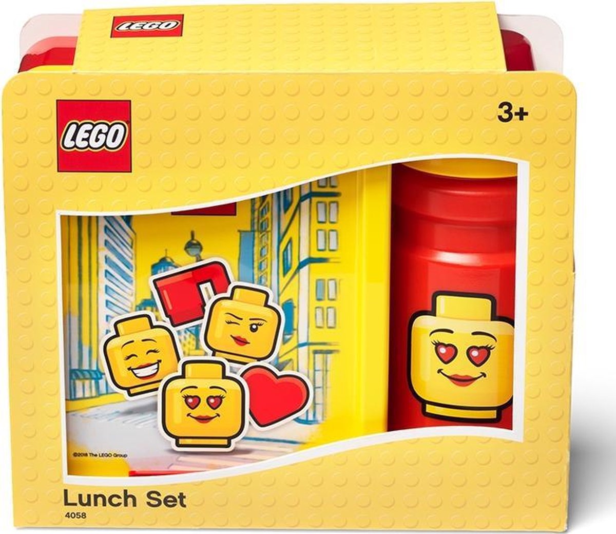 Lego lunchset Iconic junior 17 x 13,5 cm pp rood/geel 2 delig