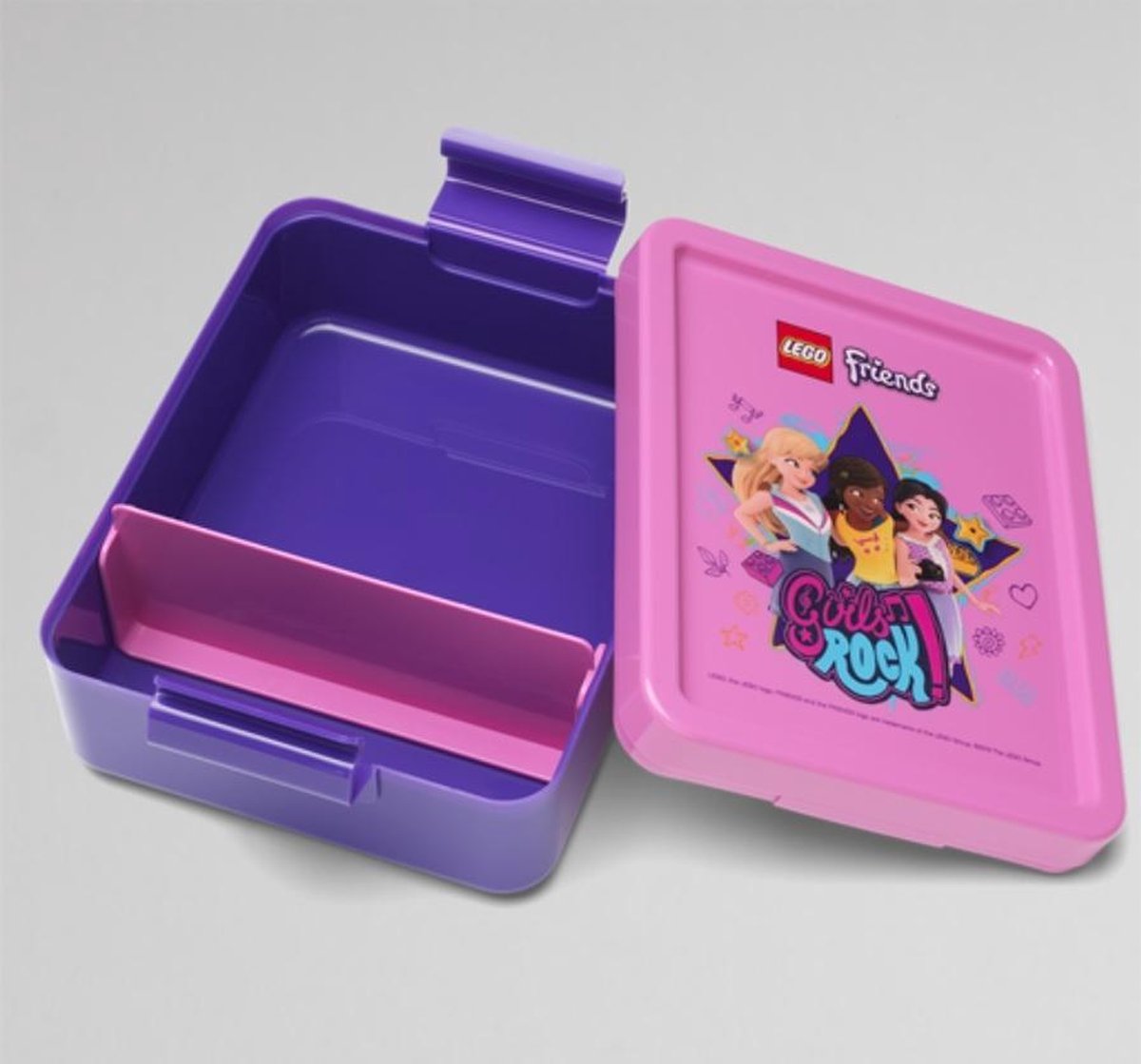 Lego lunchset Friends meisjes 17 x 13,5 cm pp roze/ 2 delig - Paars